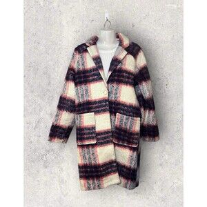 Glamorous Mohair Wool Chesterfield Coat Kokore Plaid Size Medium